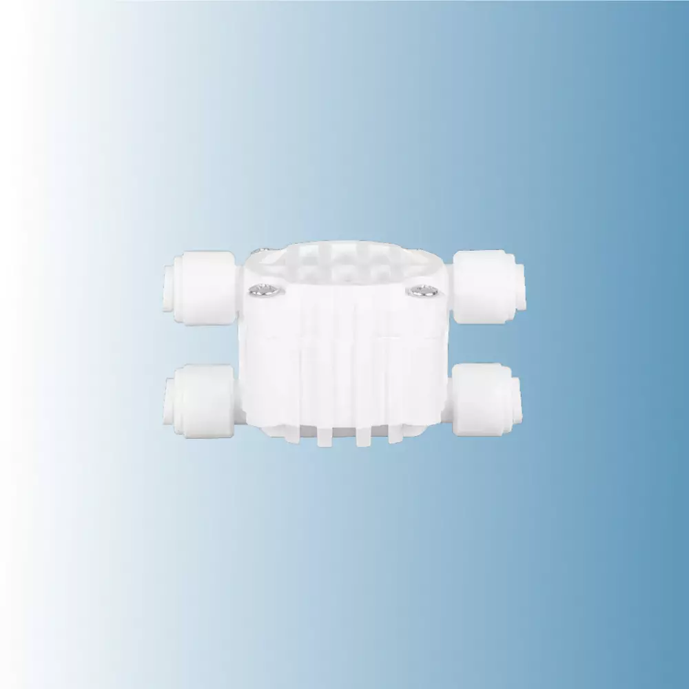 Четырехходовой клапан для фильтров воды с обратным осмосом, отсечной/автопереключатель  с подключением 1/4" трубка