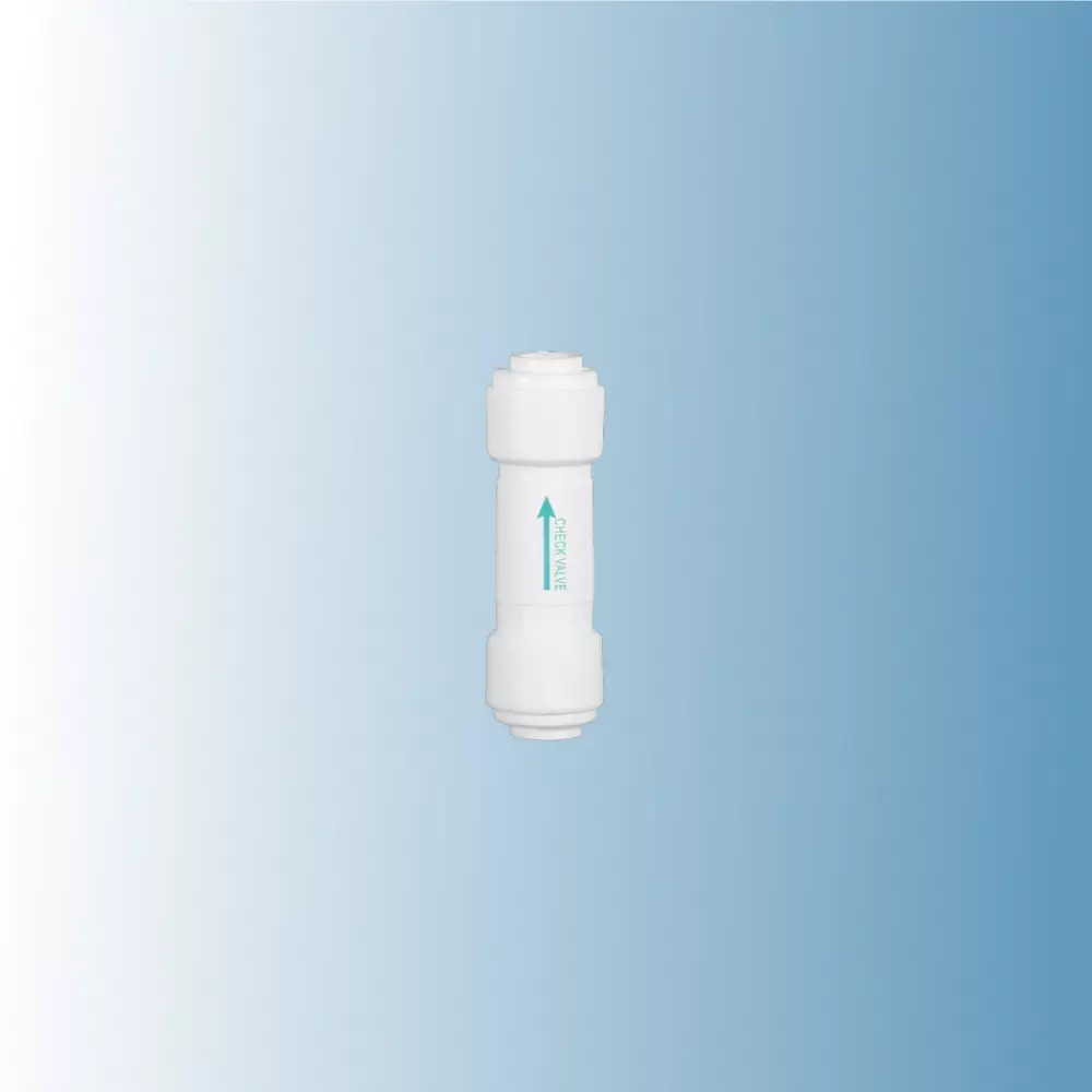 Обратный клапан для фильтров воды с обратным осмосом прямой 1/4" трубка 1/4" трубка