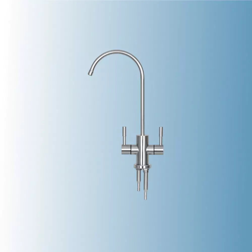 Кран для фильтра питьевой воды двойной Аквабрайт