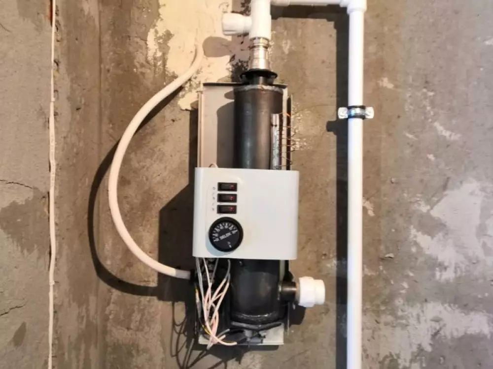 Монтаж электрического котла в бане