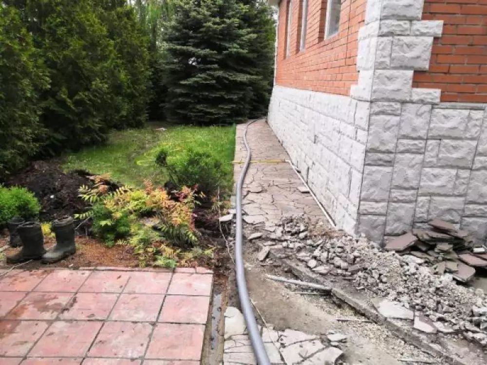 Монтаж водопровода с греющим кабелем