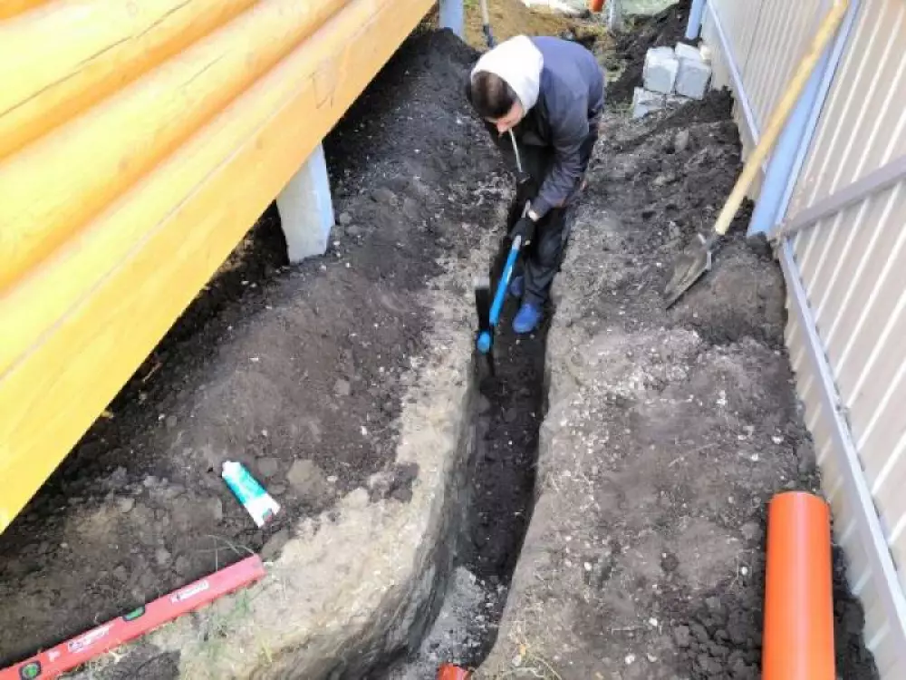 Монтаж водопровода из колодца и канализации на дачном участке