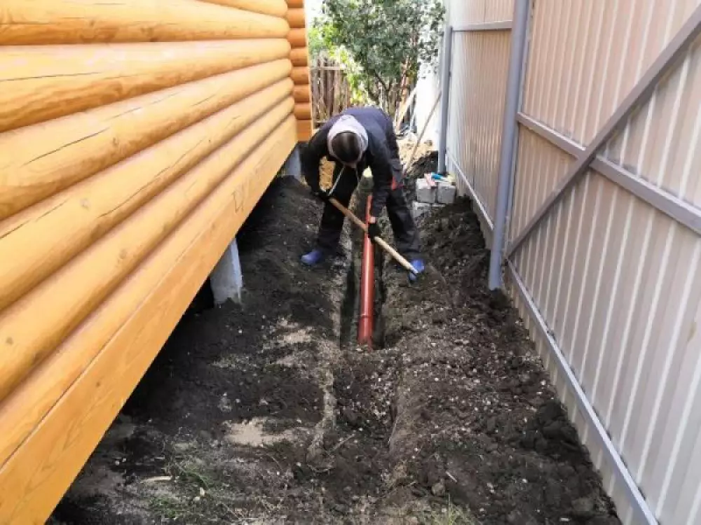 Монтаж водопровода из колодца и канализации на дачном участке