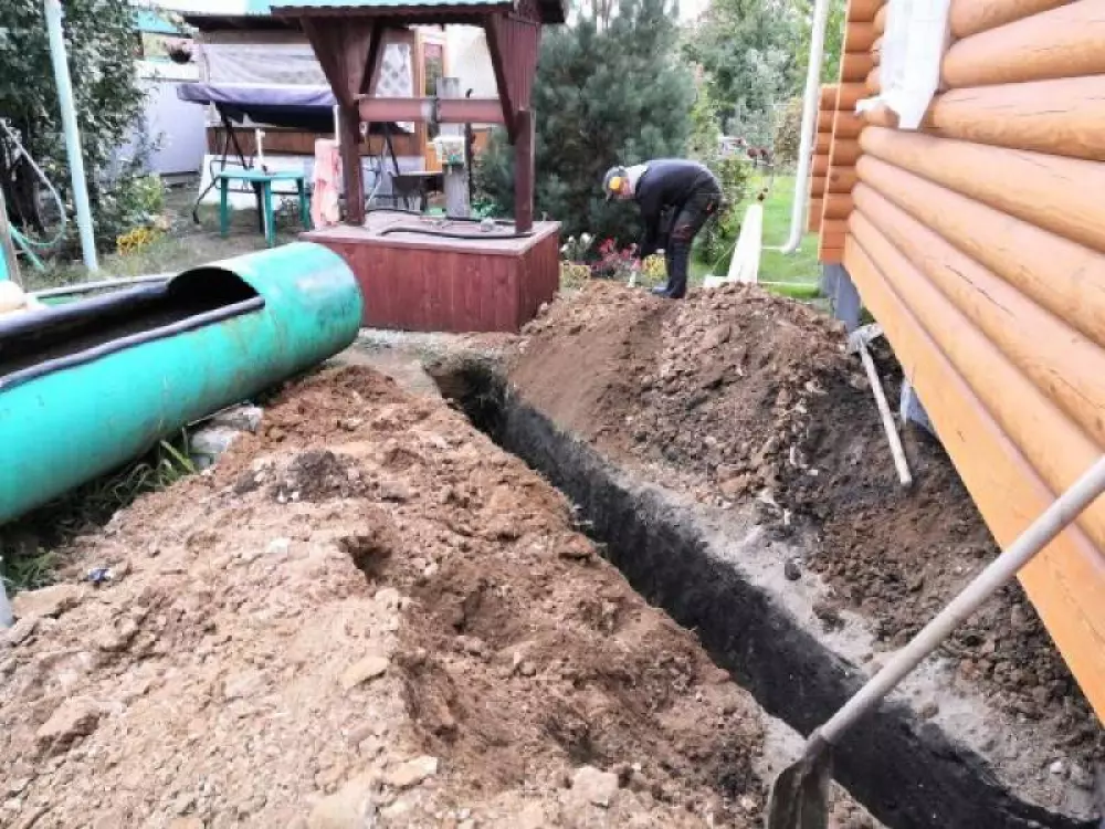 Монтаж водопровода из колодца и канализации на дачном участке