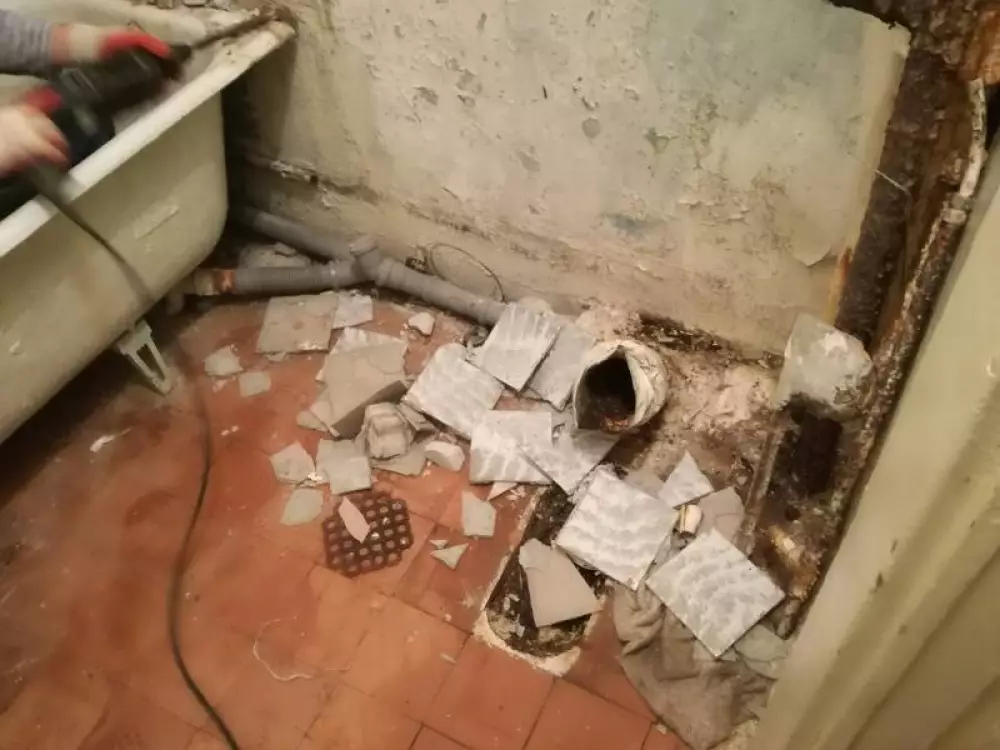 Замена стояков канализации, водопровода, разводки в квартире